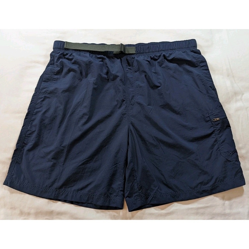 Columbia PFG Whidbey II Water Shorts Men's XXL Navy Blue Integrated Belt 2TG